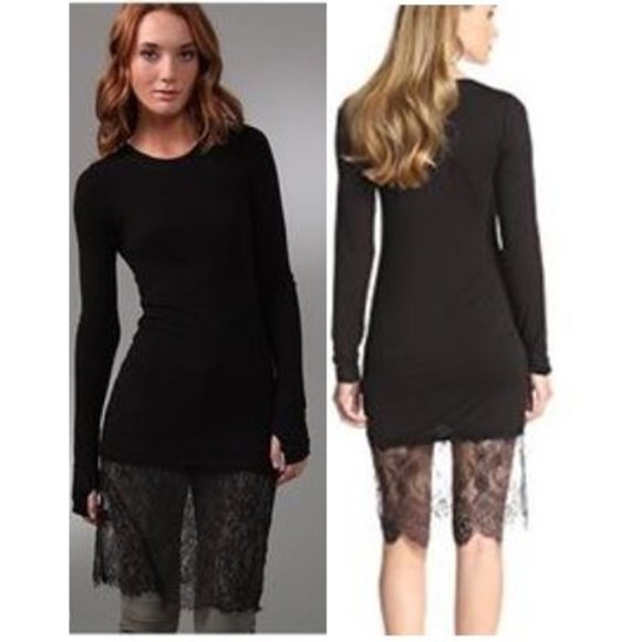 BCBGMaxAzria “Livi” Lace-Hem Ribbed Tunic Dress XXS - Picture 16 of 16